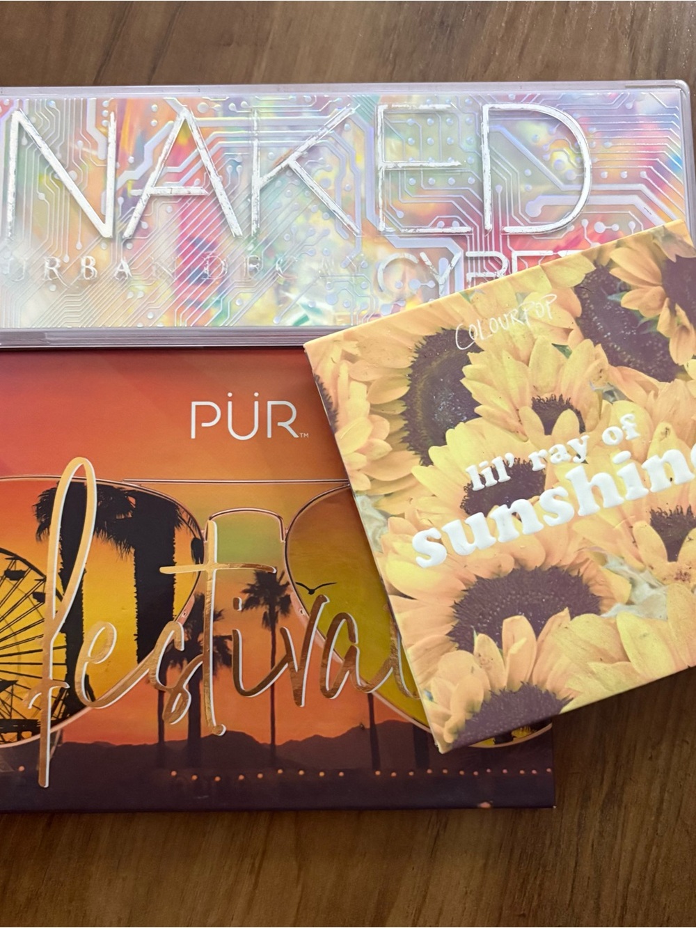 Urban decay, colourpop, & PUR eyeshadow palette